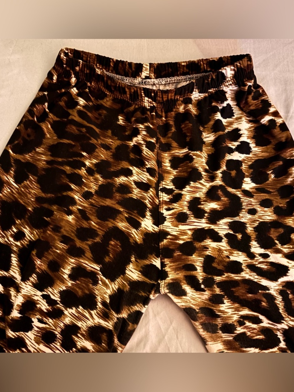 Agnes & Dora Leopard Print Leggings in Brown and Black
